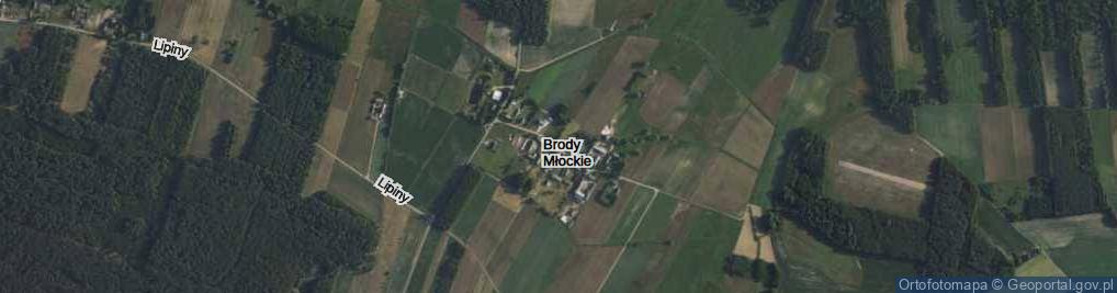 Zdjęcie satelitarne Brody Młockie ul.